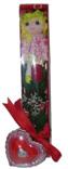  İstanbul Çiçek Satışı çiçek siparişi vermek  kutu içinde 1 adet gül oyuncak ve mum 