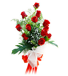 11 adet kirmizi güllerden görsel sölen buket  İstanbul Çiçek Satışı çiçek siparişi vermek 