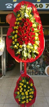 Çift katlı düğün açılış çiçek modeli  İstanbul Çiçek Satışı çiçek servisi , çiçekçi adresleri 