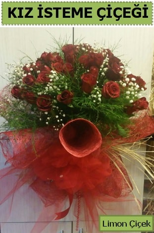 41 adet kırmızı gülden kız isteme buketi  İstanbul Çiçek Satışı çiçek satışı 