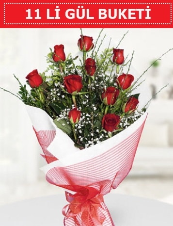11 adet kırmızı gül buketi Aşk budur  İstanbul Çiçek Satışı çiçek gönderme sitemiz güvenlidir 