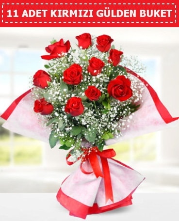 11 Adet Kırmızı Gül Buketi  İstanbul Çiçek Satışı internetten çiçek siparişi 