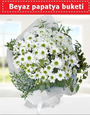 Beyaz Papatya Buketi  İstanbul Çiçek Satışı 14 şubat sevgililer günü çiçek 