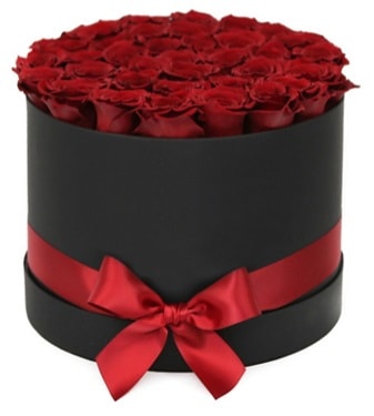 Siyah Kutuda 25 adet kırmızı gül  İstanbul Çiçek Satışı çiçek gönderme sitemiz güvenlidir 
