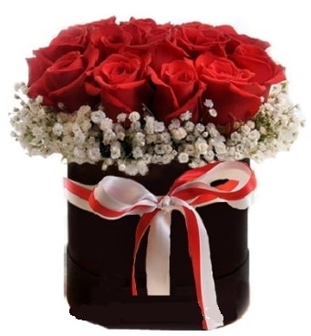 Siyah kutuda 23 adet kırmızı gül tanzimi  İstanbul Çiçek Satışı çiçek gönderme sitemiz güvenlidir 